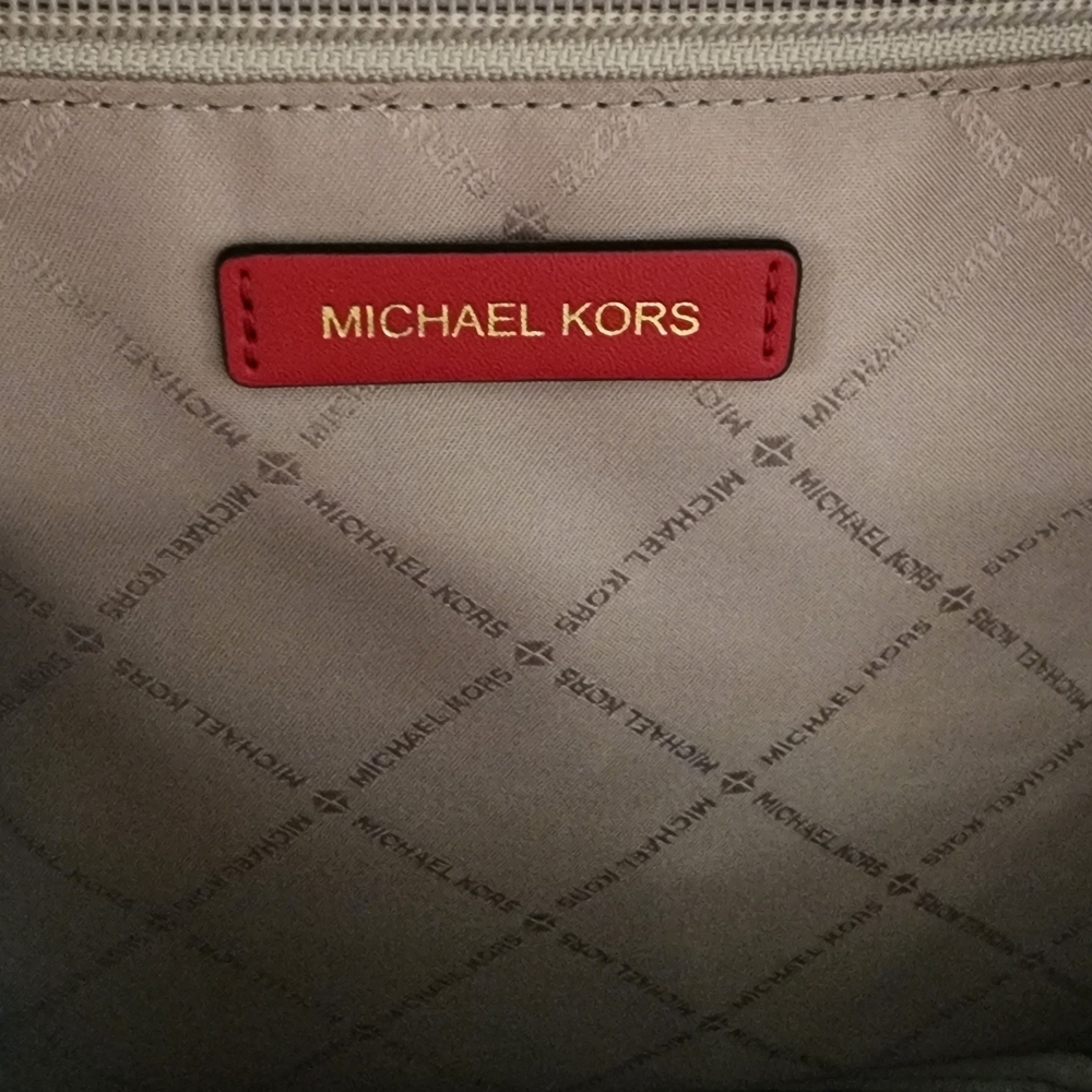 $558! NWT Michael Kors Red Leather Backpack - Picture 6 of 7